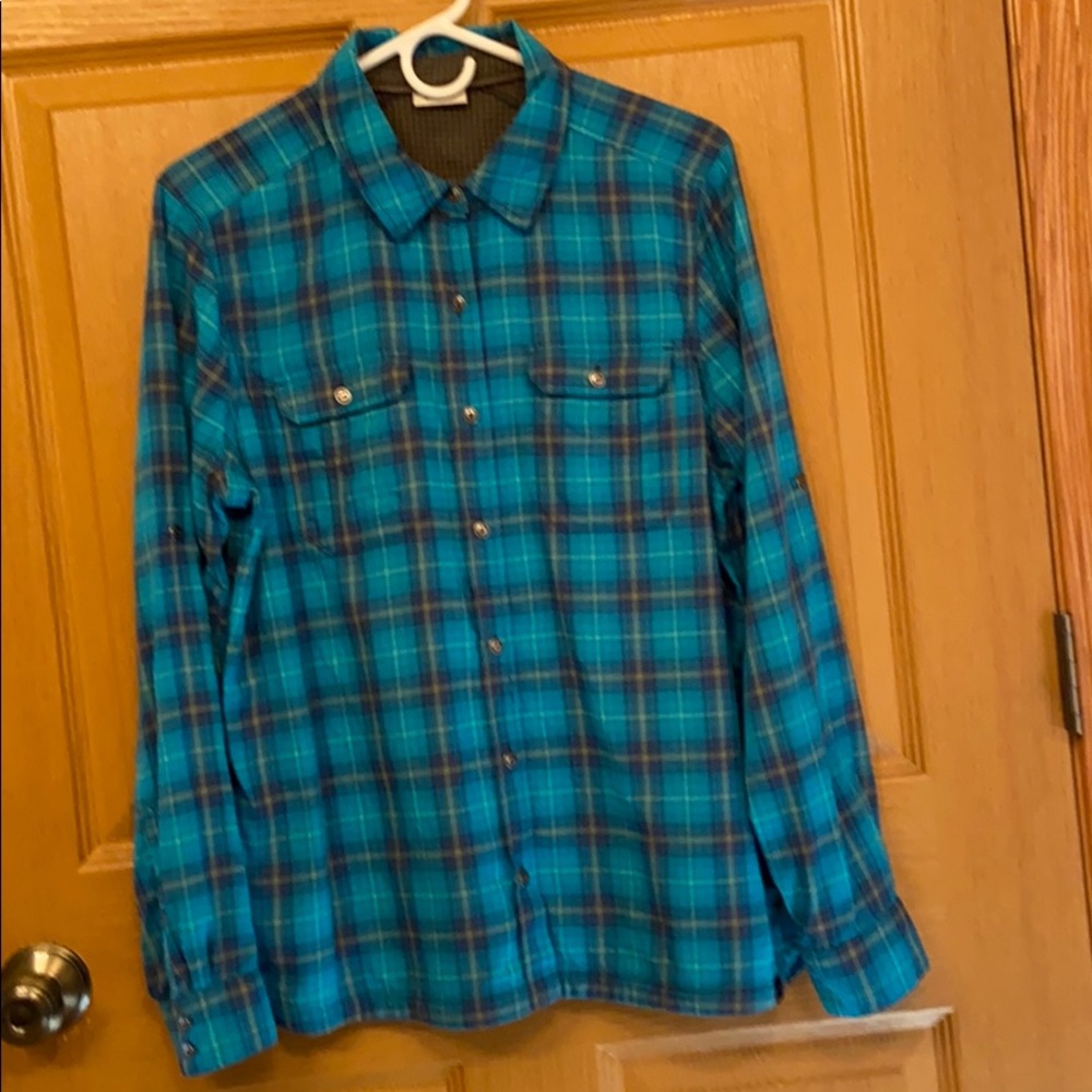 L.L.Bean Long-Sleeved Twill Shirt Size Large